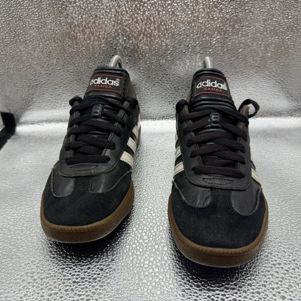 Size 5 Adidas Samba Classic Black Gum Mens Lace-Up Casual Sneaker Shoes 036516
